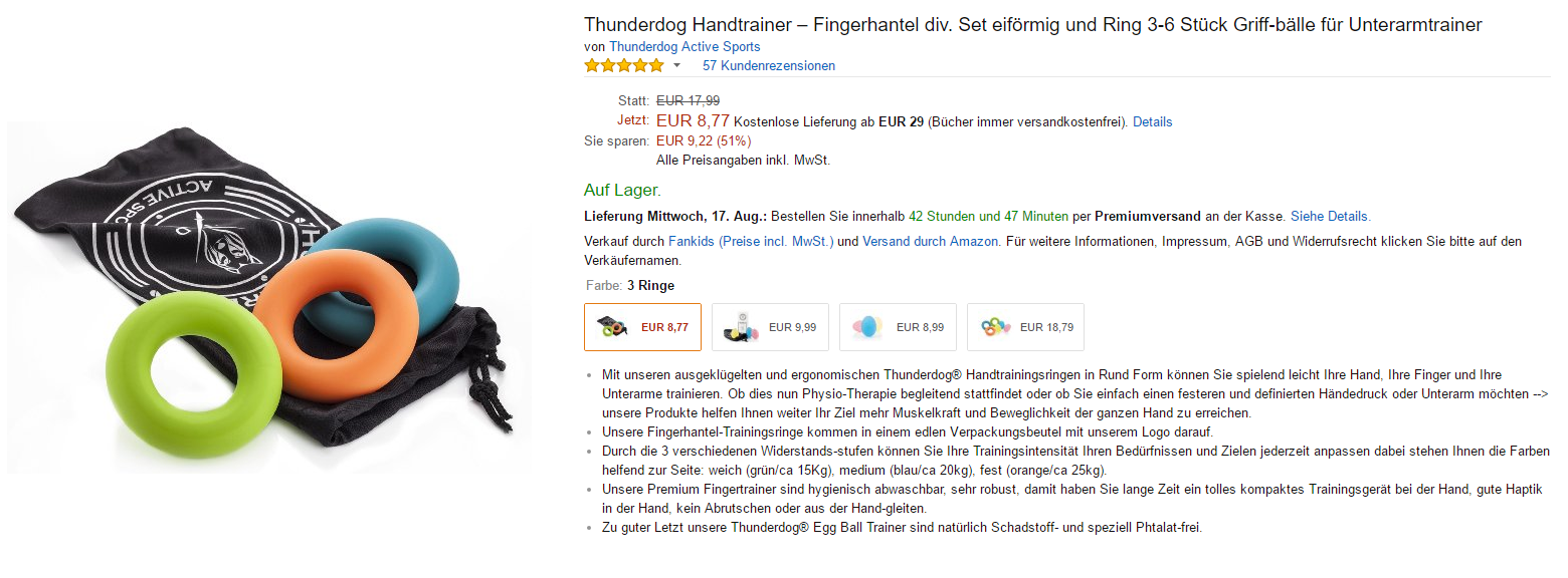 Thunderdog Hand Trainer kaufen bei amazon